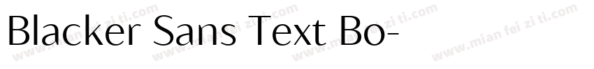 Blacker Sans Text Bo字体转换